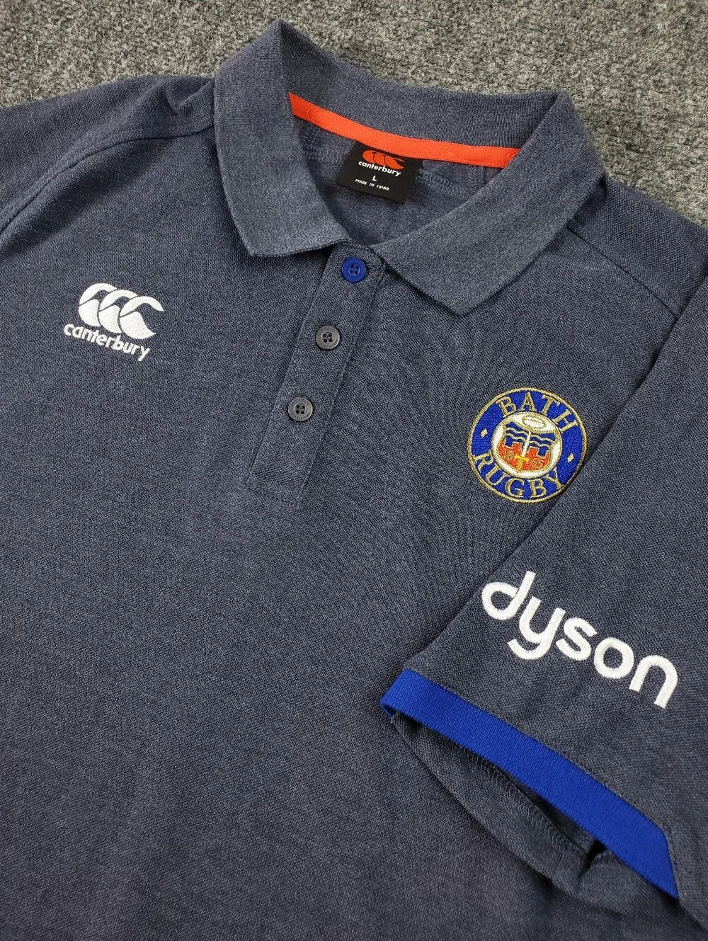 Canterbury Bath Rugby Polo Jersey Shirt Mens Large VapoDri Short Sleeve Collared - Picture 1 of 11